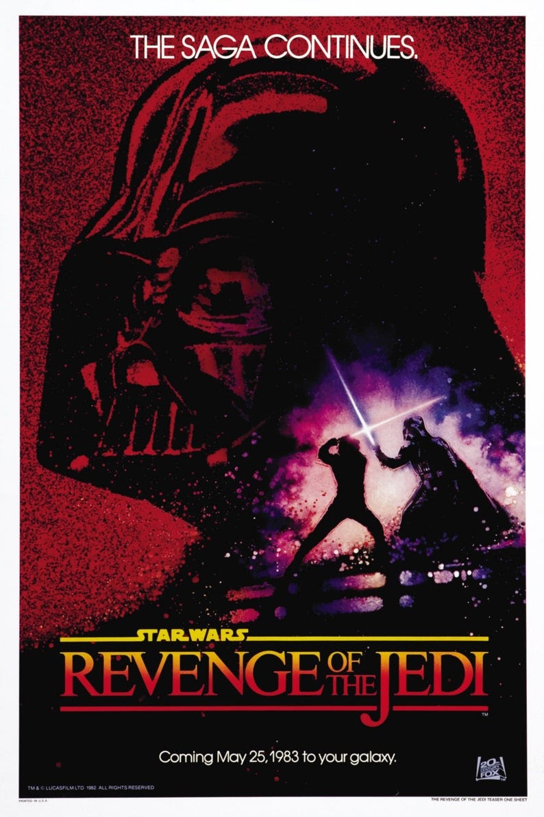 Revenge of the Jedi Poster -Star Wars. Published on Bizongo