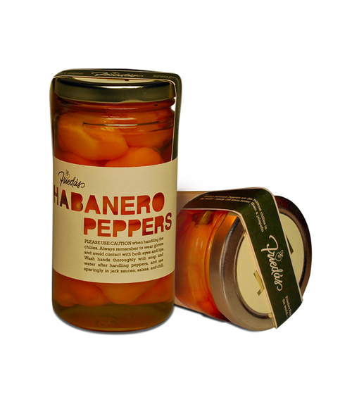 frieda's habanero jar label