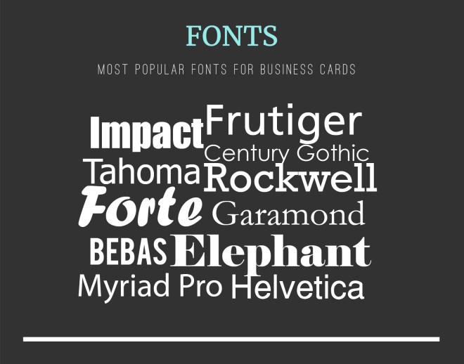 Fonts for business cards