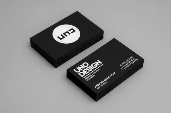 Black Business Cards - Uno Design