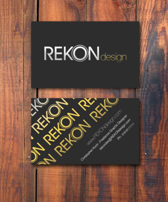 Black Business Cards - Rekon Design