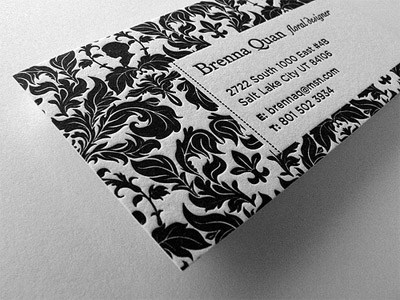 Black Business Cards - Brenna