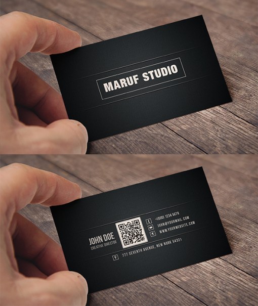 Black Business Cards - Maruff