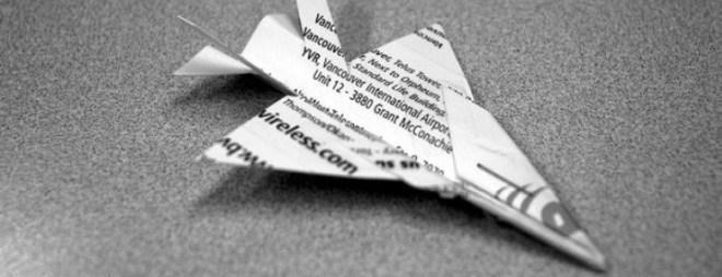 Business Card Paper Plane - Hybrid Networking: In Defense of Business Cards and Social Media