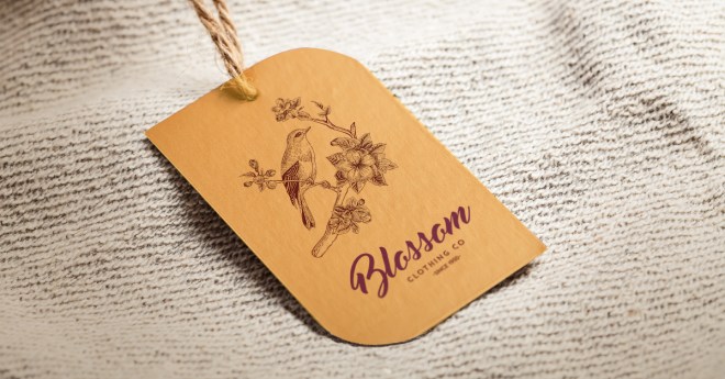 leaf hang tag with uncoated stock