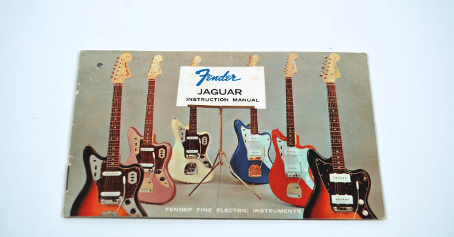 Hang tag manual for Fender Jaguar