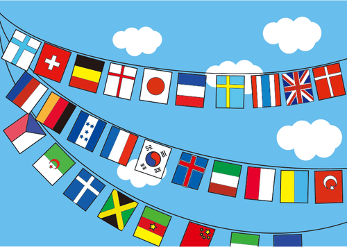 international flags scene