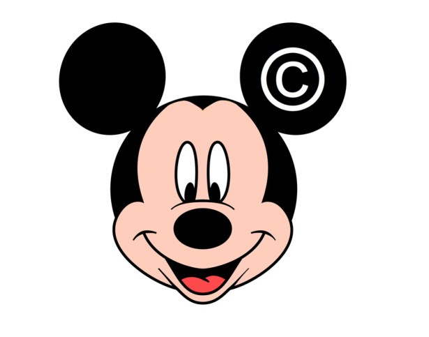 Mickey Mouse with copyright symbol