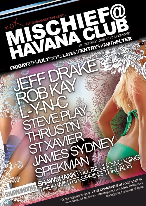 Night Club Flyer - Free Champagne at Havana Club