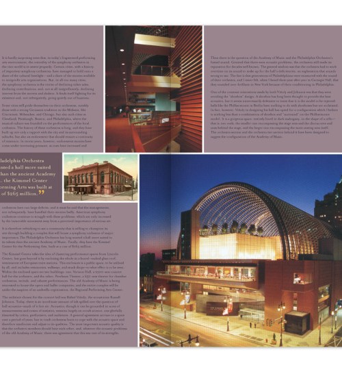 Viñoly: Kimmel Center Newsletter - Inside Pages 02