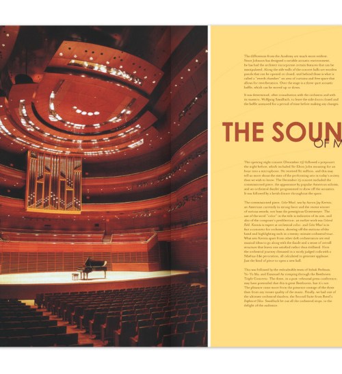 Viñoly: Kimmel Center Newsletter Inside Pages 03