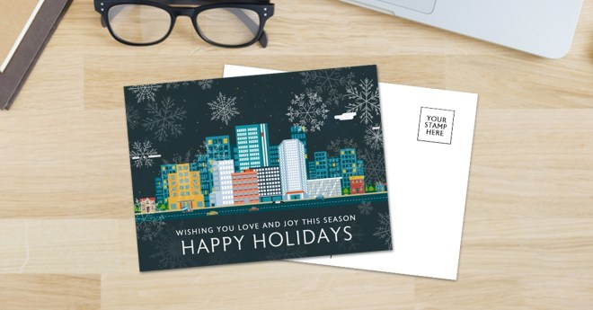 flat mailing holiday postcard