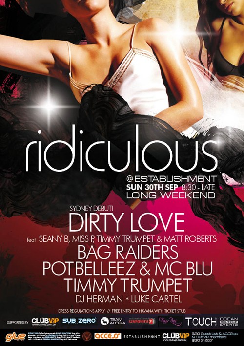 Night Club Flyer - Long Weekend, Dirty Love