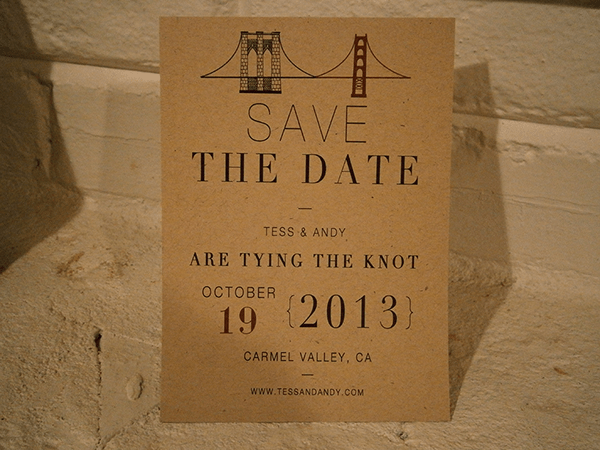 Uncoated save the date wedding postcard