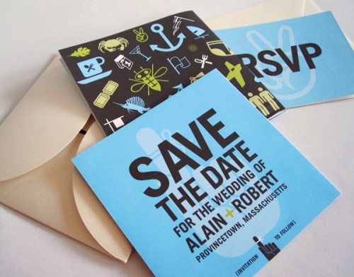 Square save the date psotcard