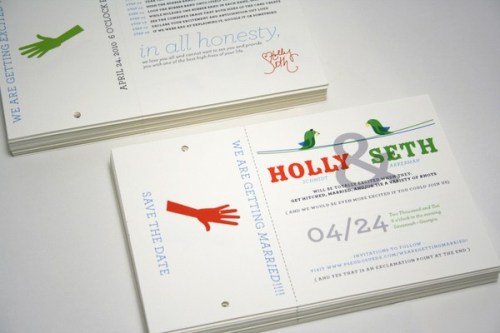 custom save the date postcard perforation