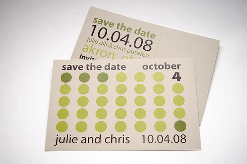 calendar save the date postcard