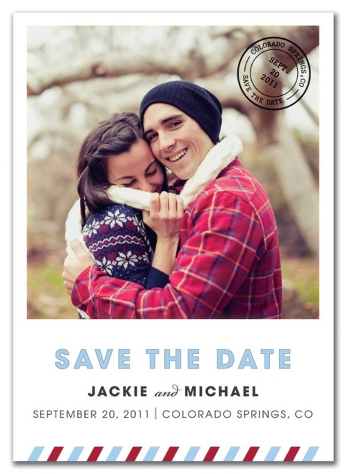 save the date postcard designs - Airmail VIbe