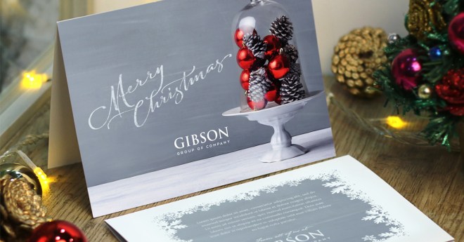 Custom horizontal Christmas cards example