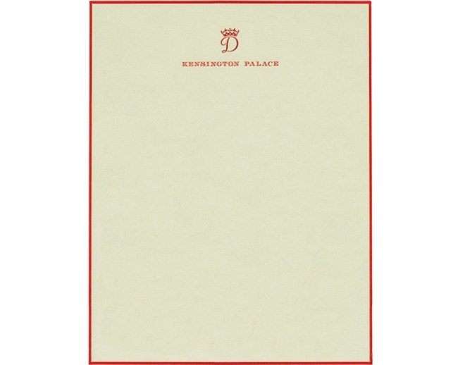 Personal Letterhead - Princess Diana