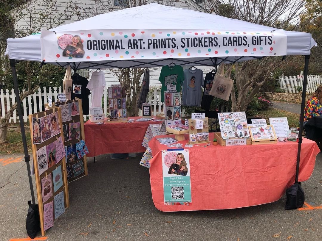 outdoor market booth setup