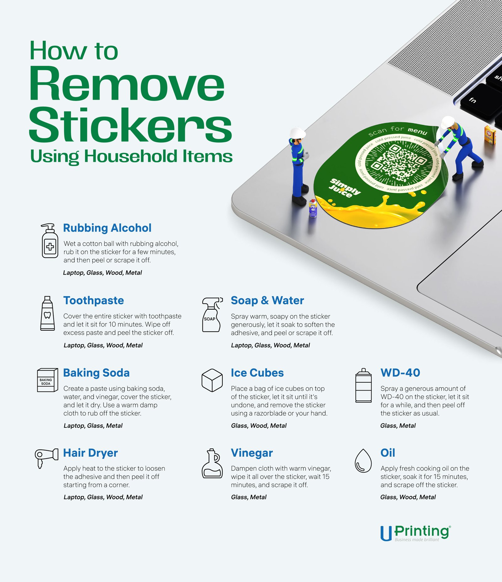 how to remove stickers using household items